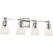 Sean Lavin Monterro 4 Light 30.25 inch Satin Nickel Vanity Light Wall Light