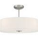 Mid Town LED 18 inch Brushed Steel Pendant / Semi-Flush Ceiling Light