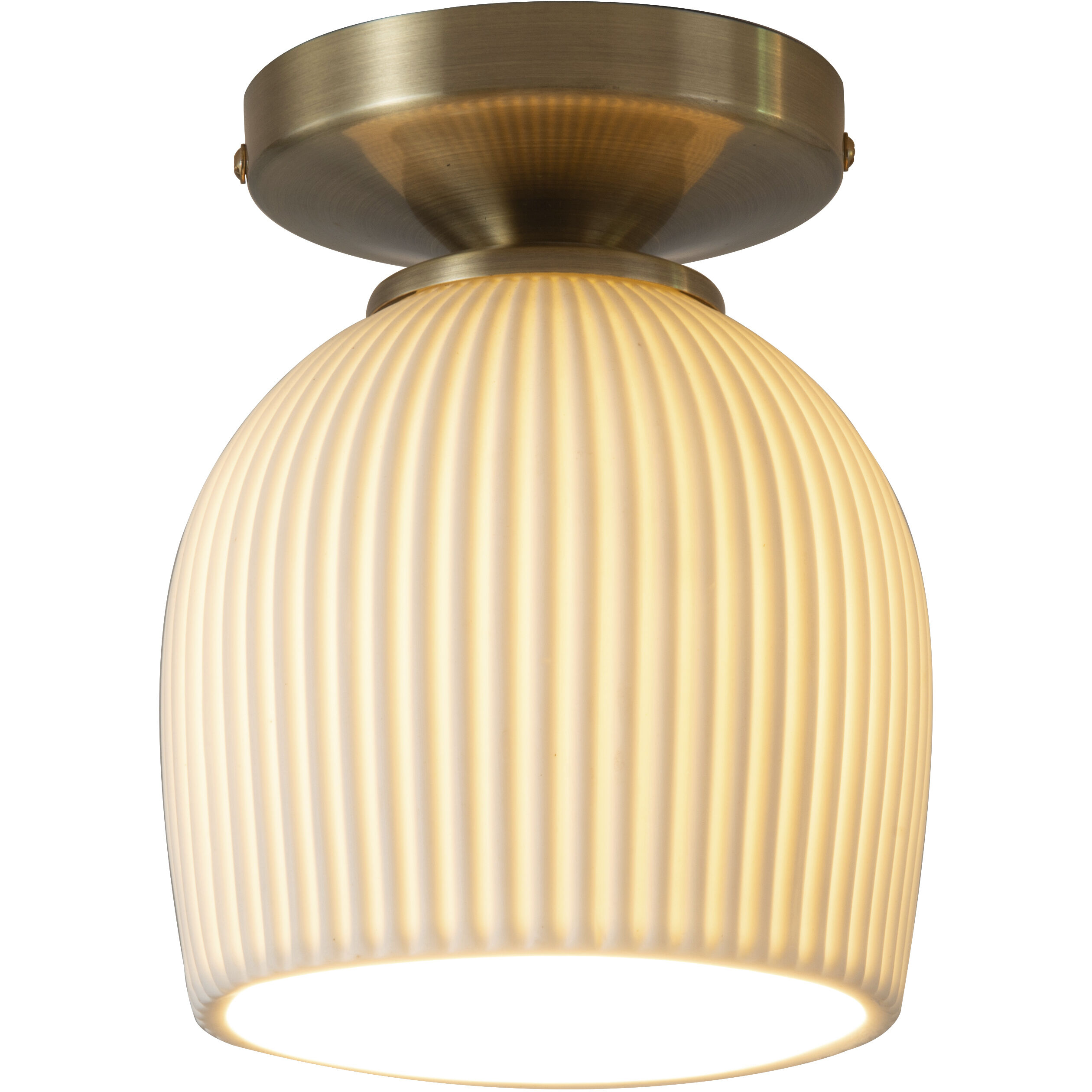 Petaluma LED 6 inch Weathered Brass Semi-Flush Mount Ceiling Light
