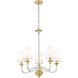 Katerina 5 Light 24 inch Rubbed Brass Chandelier Ceiling Light