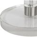 Pria 22 X 9 inch Crystal and Brushed Nickel Drink Table