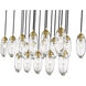 Arden 17 Light 42 inch Rubbed Brass Linear Chandelier Ceiling Light