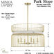 Park Slope 6 Light 30 inch Nouveau Gold Pendant Ceiling Light