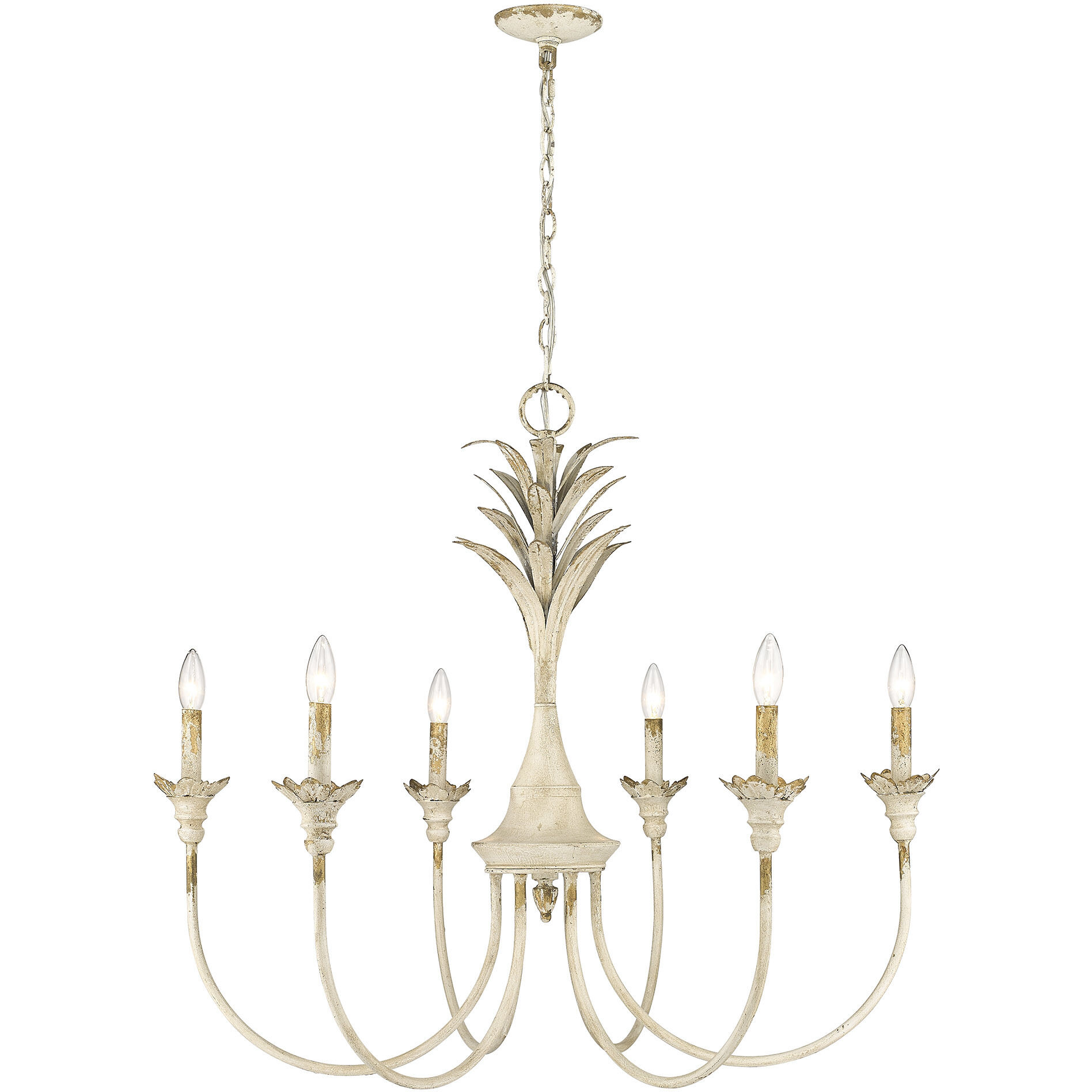 Lillianne 33.75 inch 60.00 watt Antique Ivory Chandelier Ceiling Light