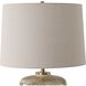 Canyon 17.75 inch 100.00 watt Chocolate and Tan Mottled Glaze with Brushed Antique Brass Table Lamp Portable Light