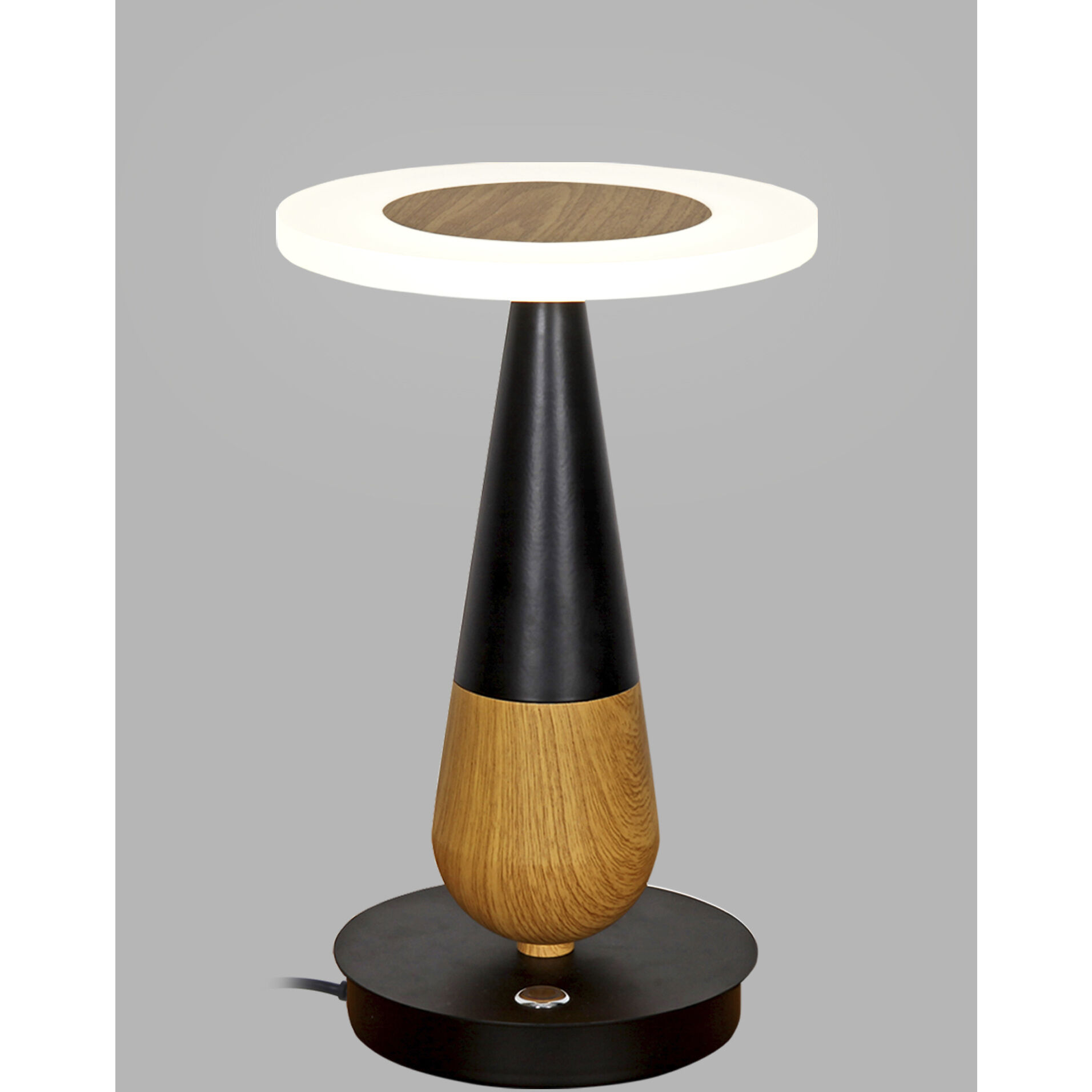 Silva 11.5 inch 8 watt Plated Wood/Black Table Lamp Portable Light