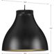 Radian LED LED 16 inch Matte Black Pendant Ceiling Light, Progress LED