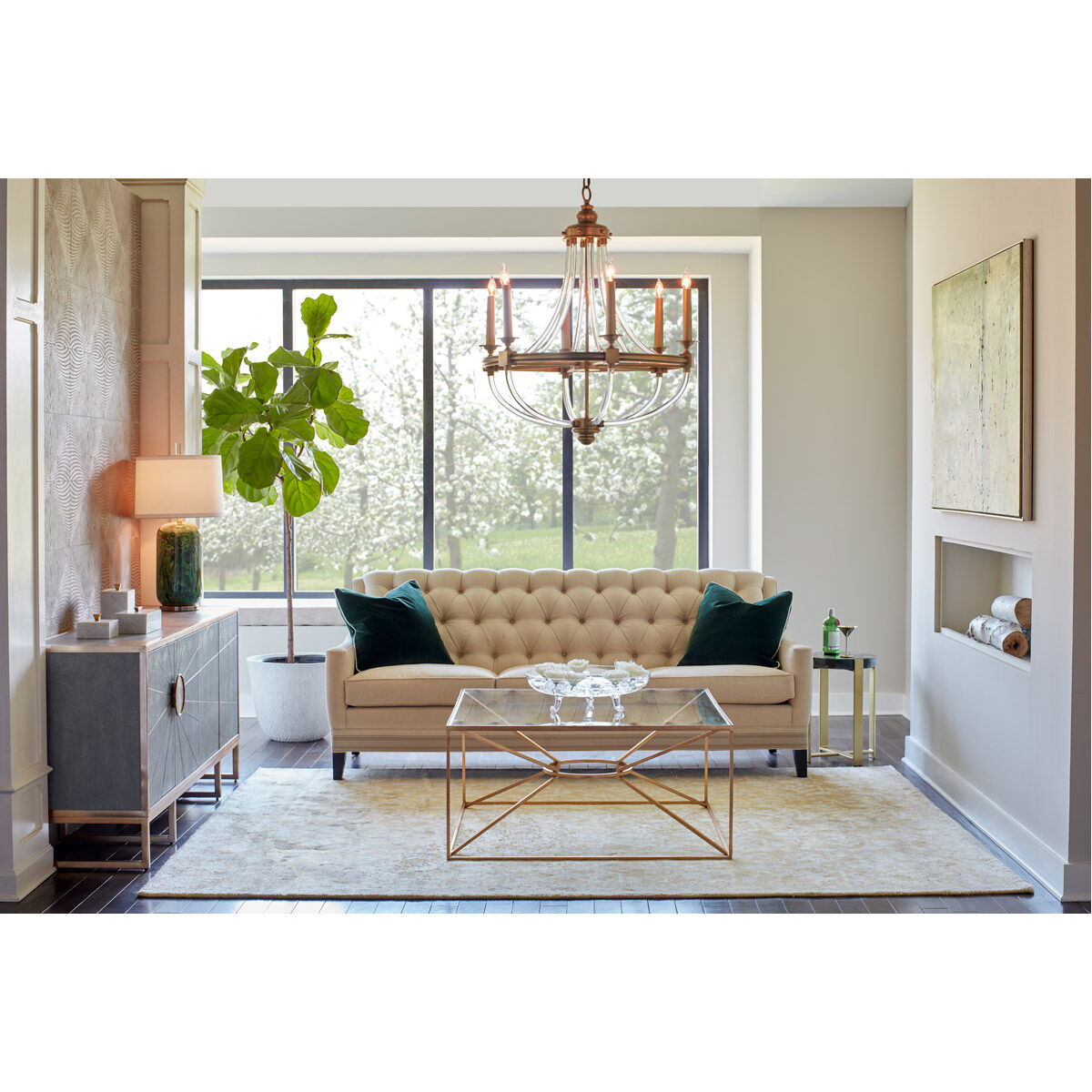 Wildwood Faux Gray Shagreen/Antique Cabinet