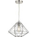 Paradigm 1 Light 13 inch Chrome Pendant Ceiling Light