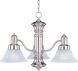 Newburg 3 Light 22.5 inch Satin Nickel Down Light Chandelier Ceiling Light