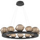 Mesa LED Matte Black Chandelier Ceiling Light, Ring