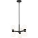Artemis 6 Light 18 inch Matte Black Chandelier Ceiling Light