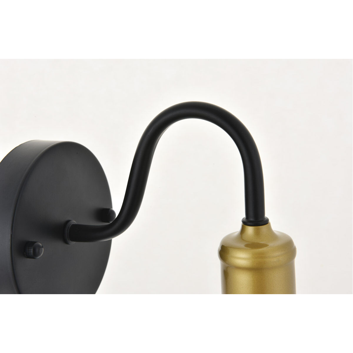 Serif 1 Light 4.7 inch Brass and Black Wall Sconce Wall Light