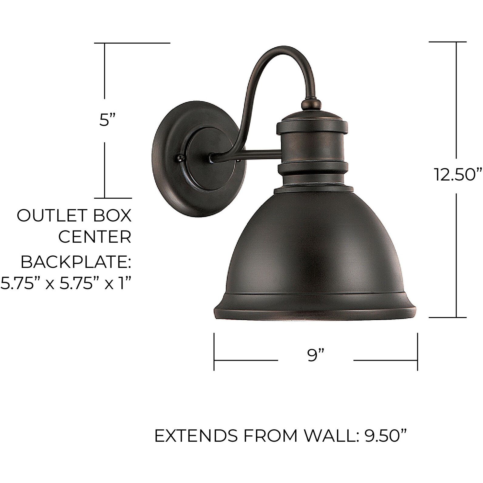 Outdoor 1 Light 13 inch Old Bronze Outdoor Wall Lantern