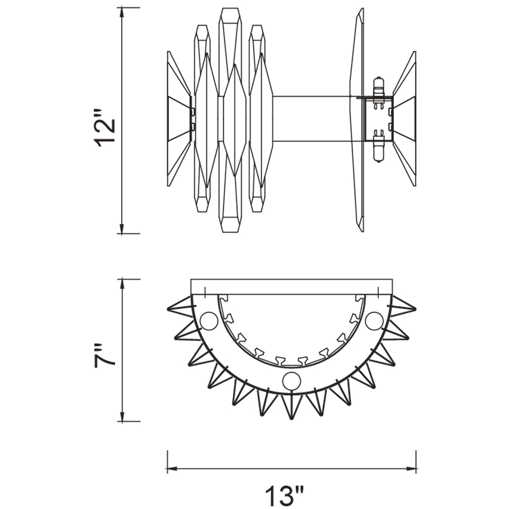 Cityscape 5 Light 7 inch Satin Gold Wall Sconce Wall Light
