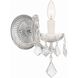 Maria Theresa Sconce Wall Light in Clear Hand Cut, Polished Chrome
