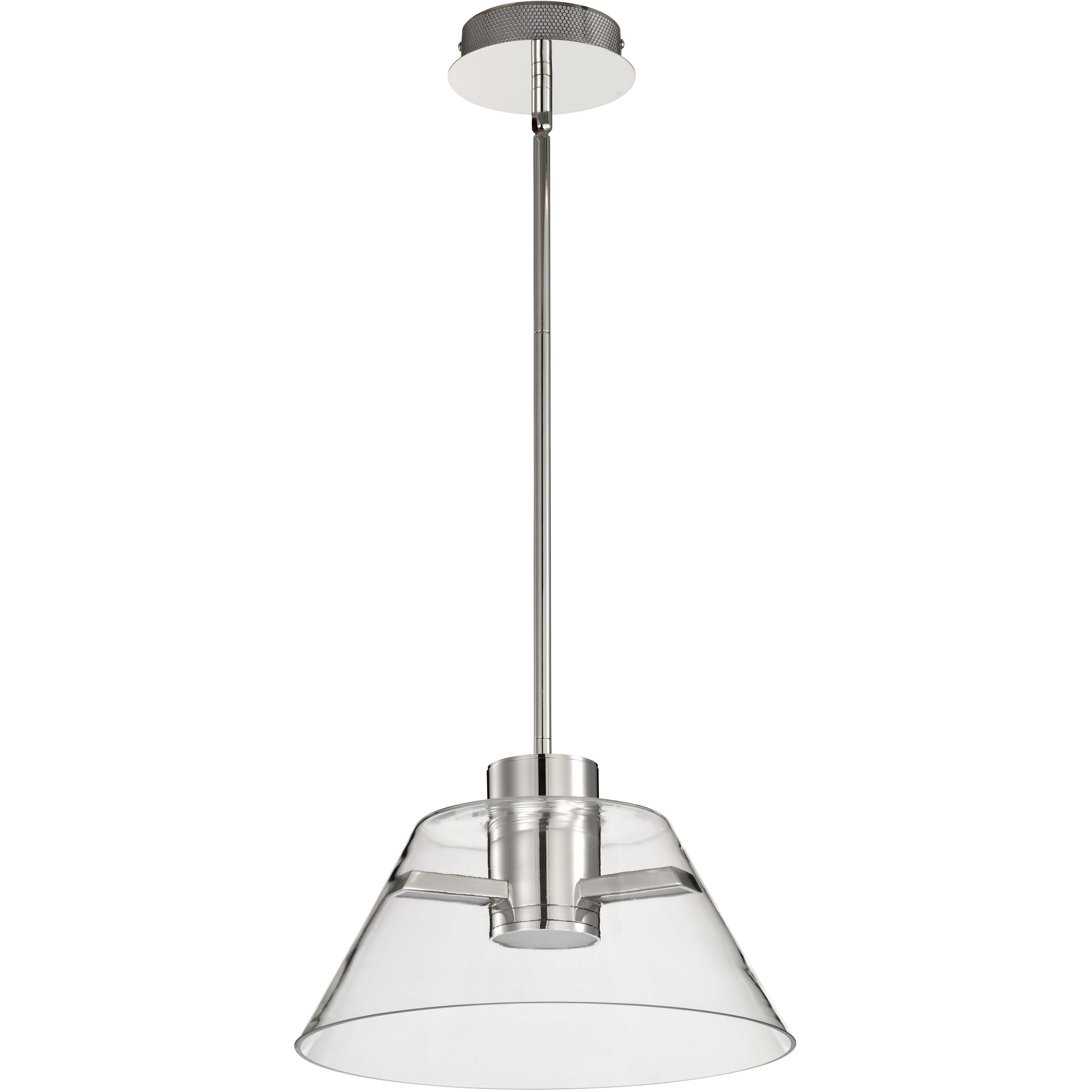 Edmond LED 13.63 inch Polished Nickel Pendant Ceiling Light