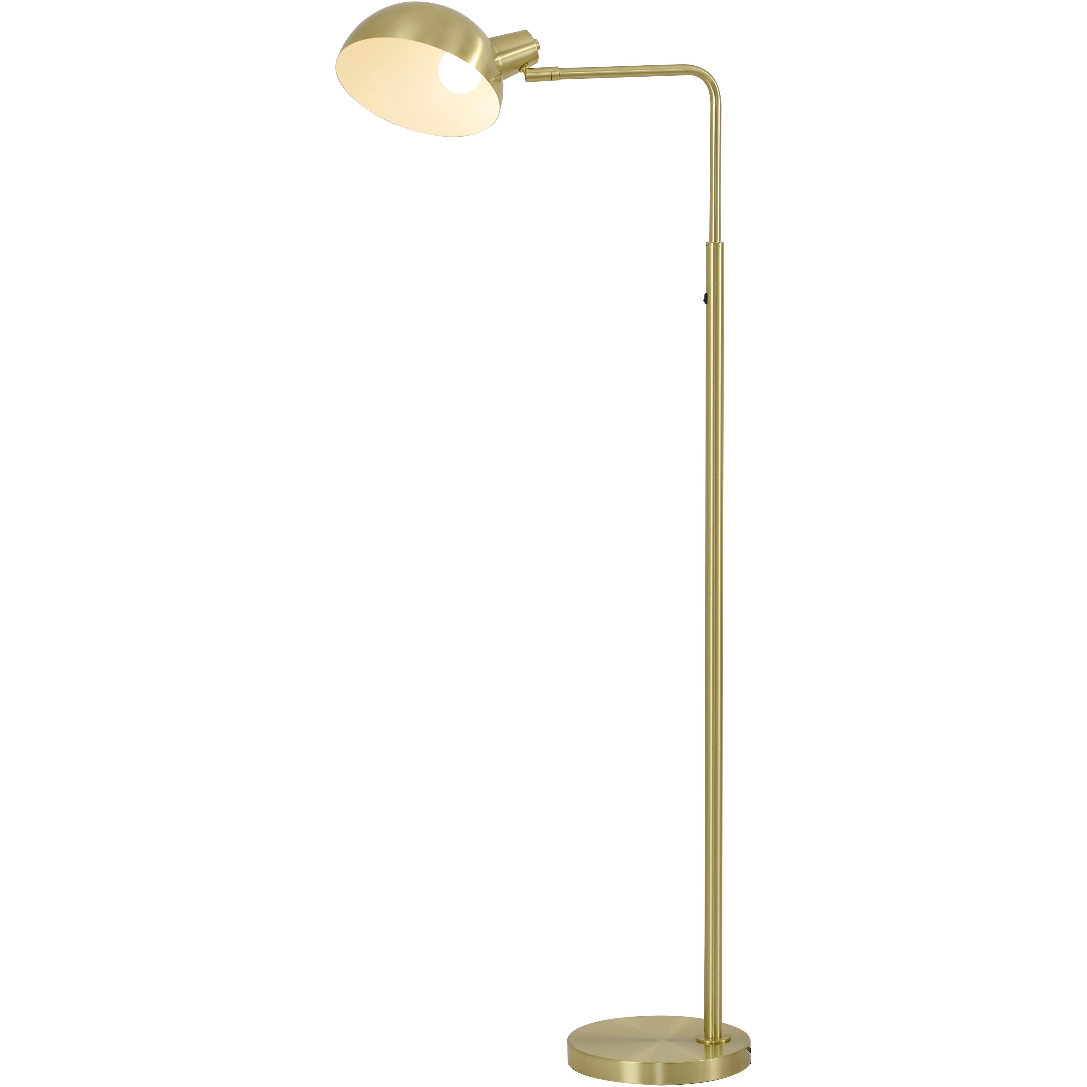 Canada 58 inch 100.00 watt Satin Brass Floor Lamp Portable Light