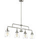Belton Linear Chandelier Ceiling Light in Brushed Nickel