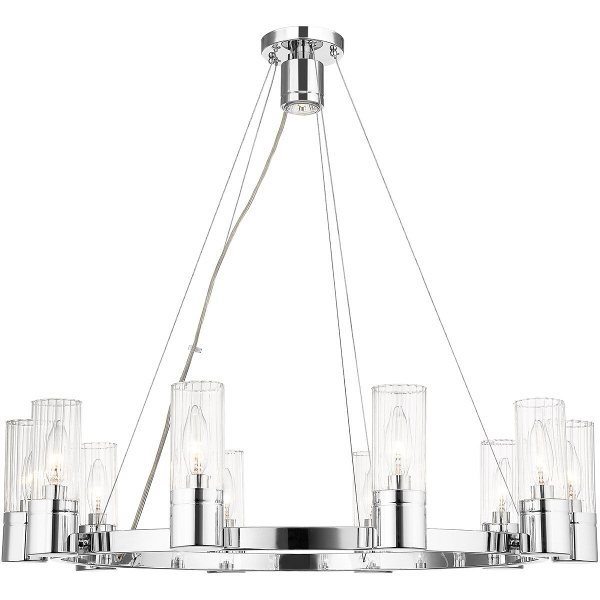 Midtown 10 Light 30 inch Polished Chrome Chandelier Ceiling Light