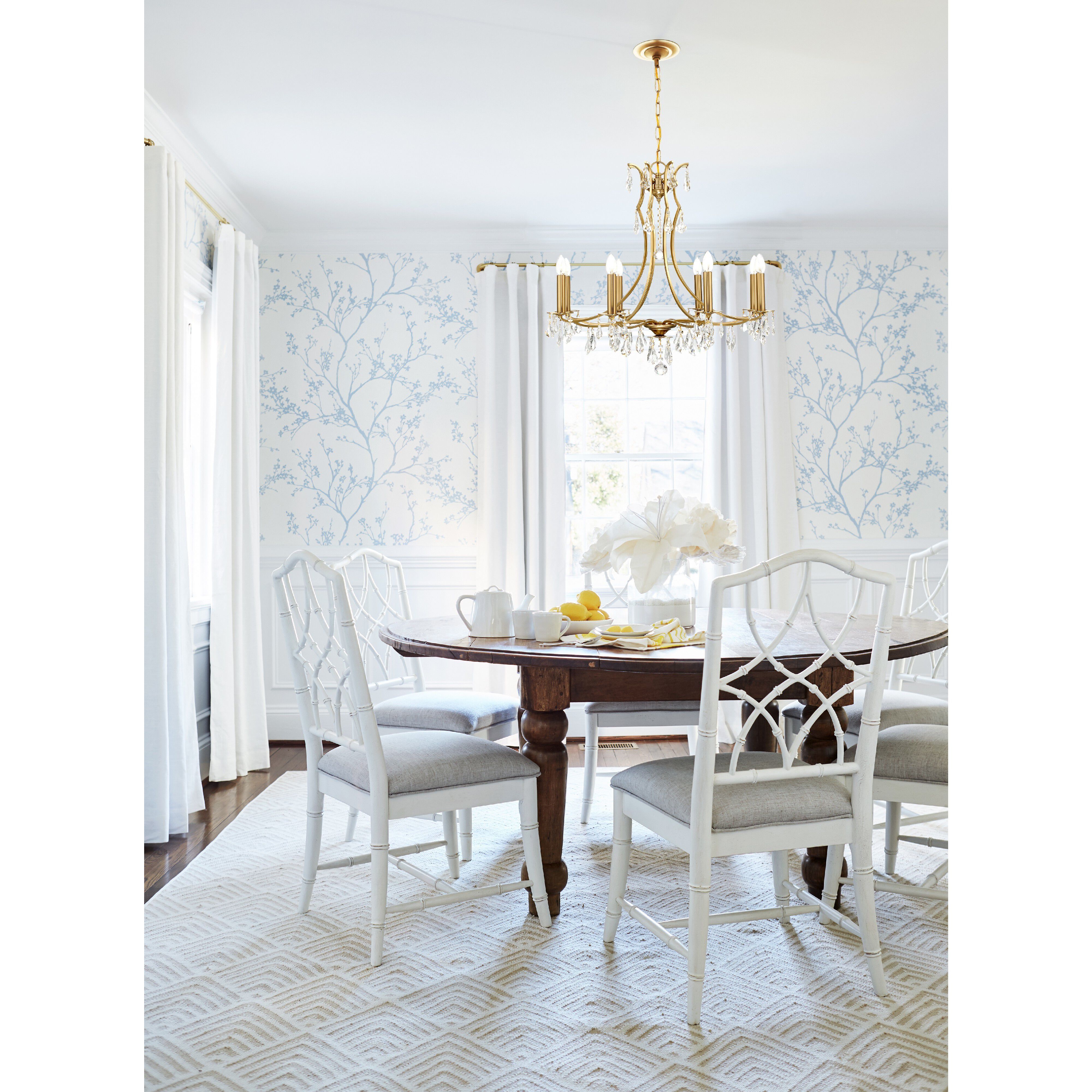 Cedar 8 Light 28 inch Vibrant Gold Chandelier Ceiling Light in Clear Hand Cut