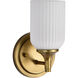 Solara 5 inch Natural Brass Vanity Wall Light