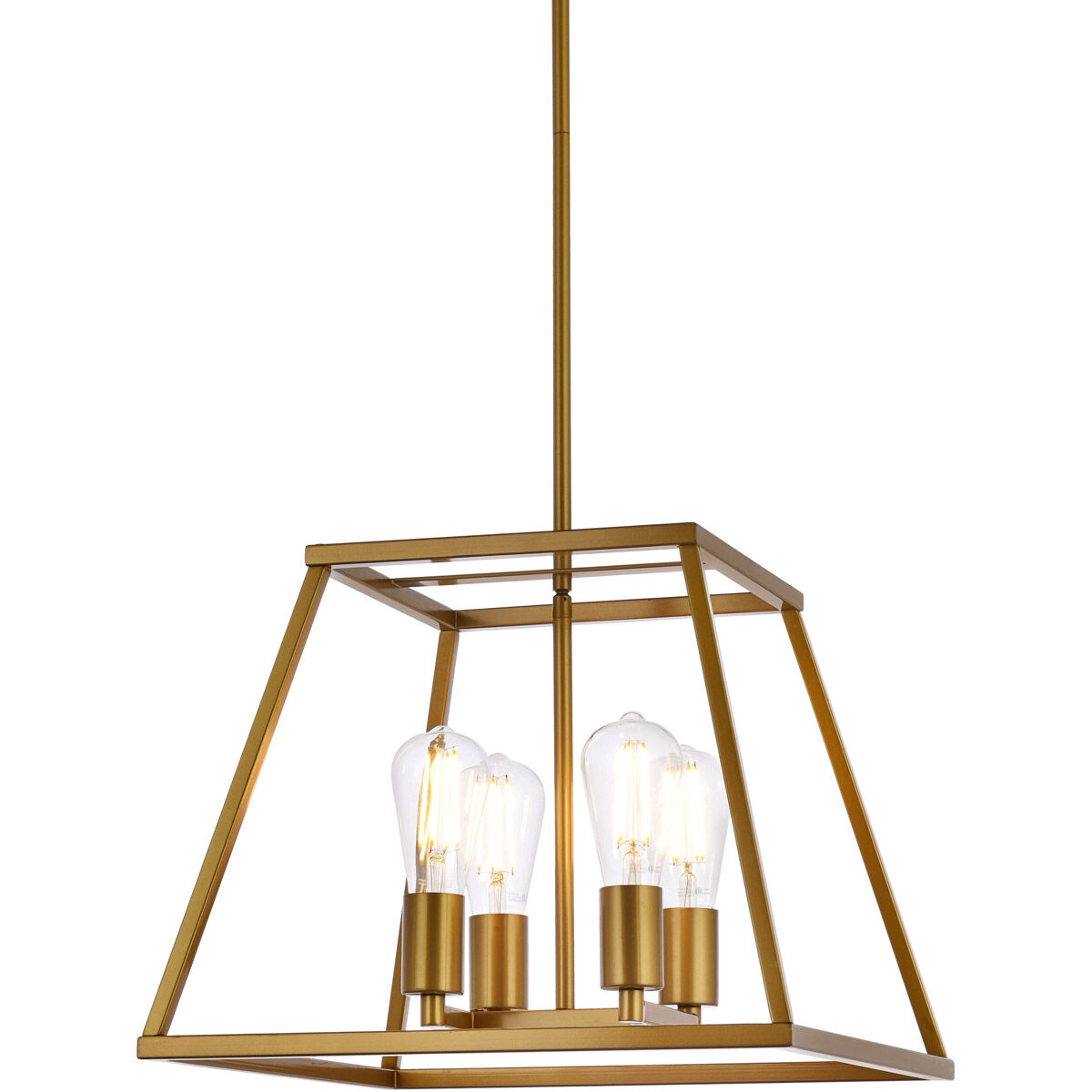 Declan 4 Light 16 inch Brass Pendant Ceiling Light