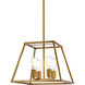 Declan 4 Light 16 inch Brass Pendant Ceiling Light
