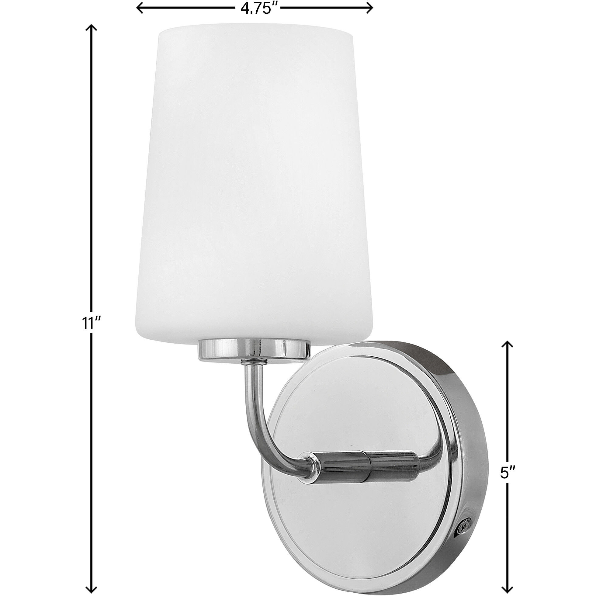 Kline LED 6.75 inch Chrome Bath Light Wall Light