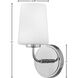 Kline LED 6.75 inch Chrome Bath Light Wall Light