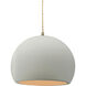 Radiance 1 Light 10 inch Matte White and Champagne Gold and Antique Brass Pendant Ceiling Light