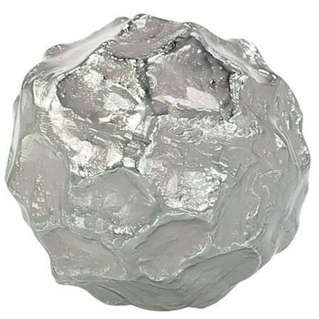 Textural Orb Silver Decorative Ball
