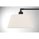 Perignon 60 watt Matte Black Adjustable Wall Sconce Wall Light