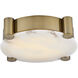 Lumba LED 21 inch Winter Brass Flush Mount Ceiling Light
