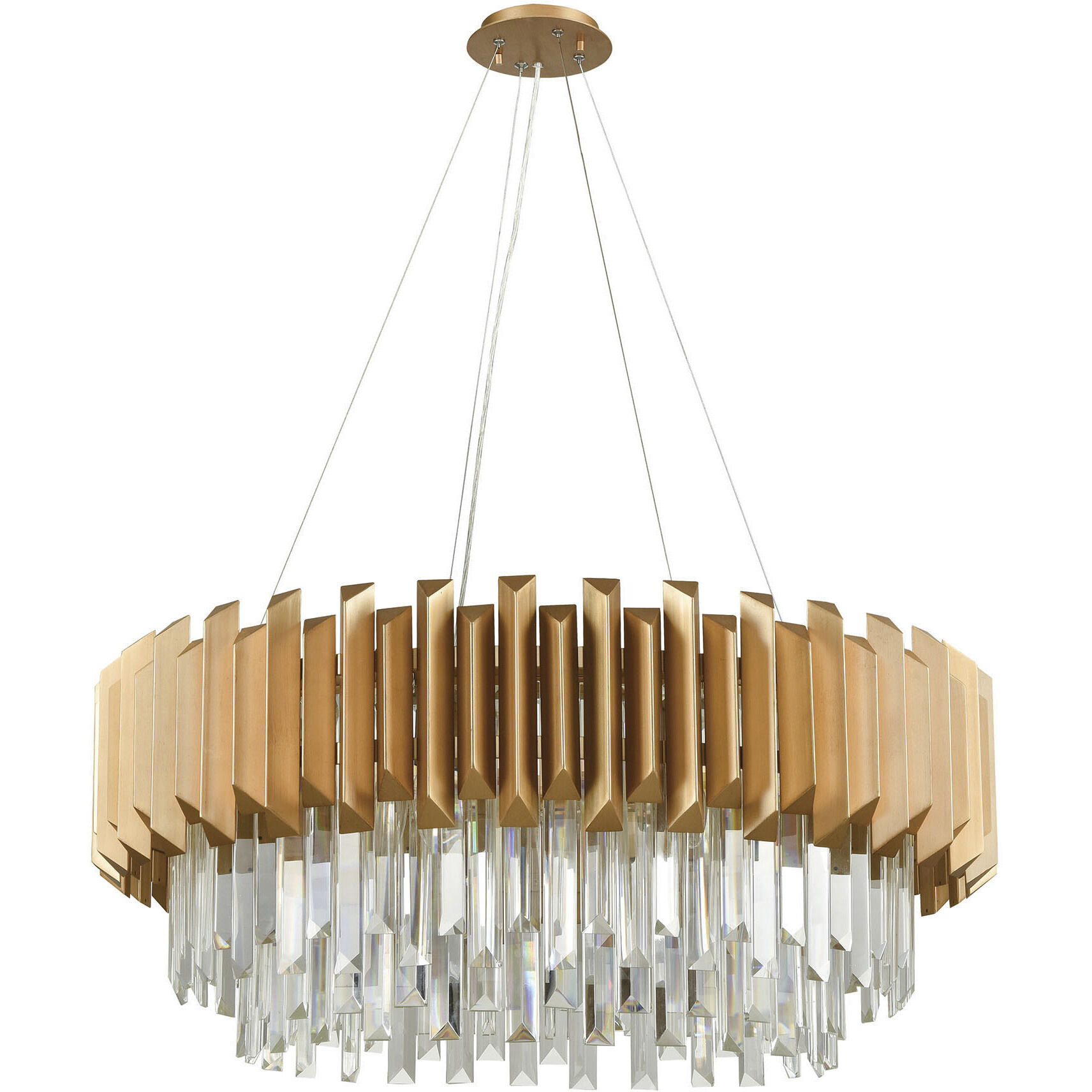 Seneca Falls 8 Light 34 inch Matte Gold Chandelier Ceiling Light