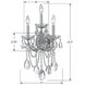Maria Theresa Sconce Wall Light in Clear Hand Cut, Polished Chrome