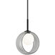 Delcia LED 3.13 inch Black Pendant Ceiling Light in Black and Smoke