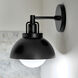 Niva LED 8 inch Black Semi Flush Mount Ceiling Light