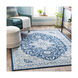 Monaco 87 X 63 inch Navy/Bright Blue/Cream/Silver Gray/Medium Gray Rugs