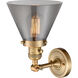 Franklin Restoration Large Cone LED 8 inch Brushed Brass Sconce Wall Light, Franklin Restoration