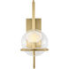 Avroko Crosby LED 13.1 inch Natural Brass Wall Sconce Wall Light in 120V