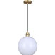 Monroe 1 Light 11.75 inch Gold Pendant Ceiling Light