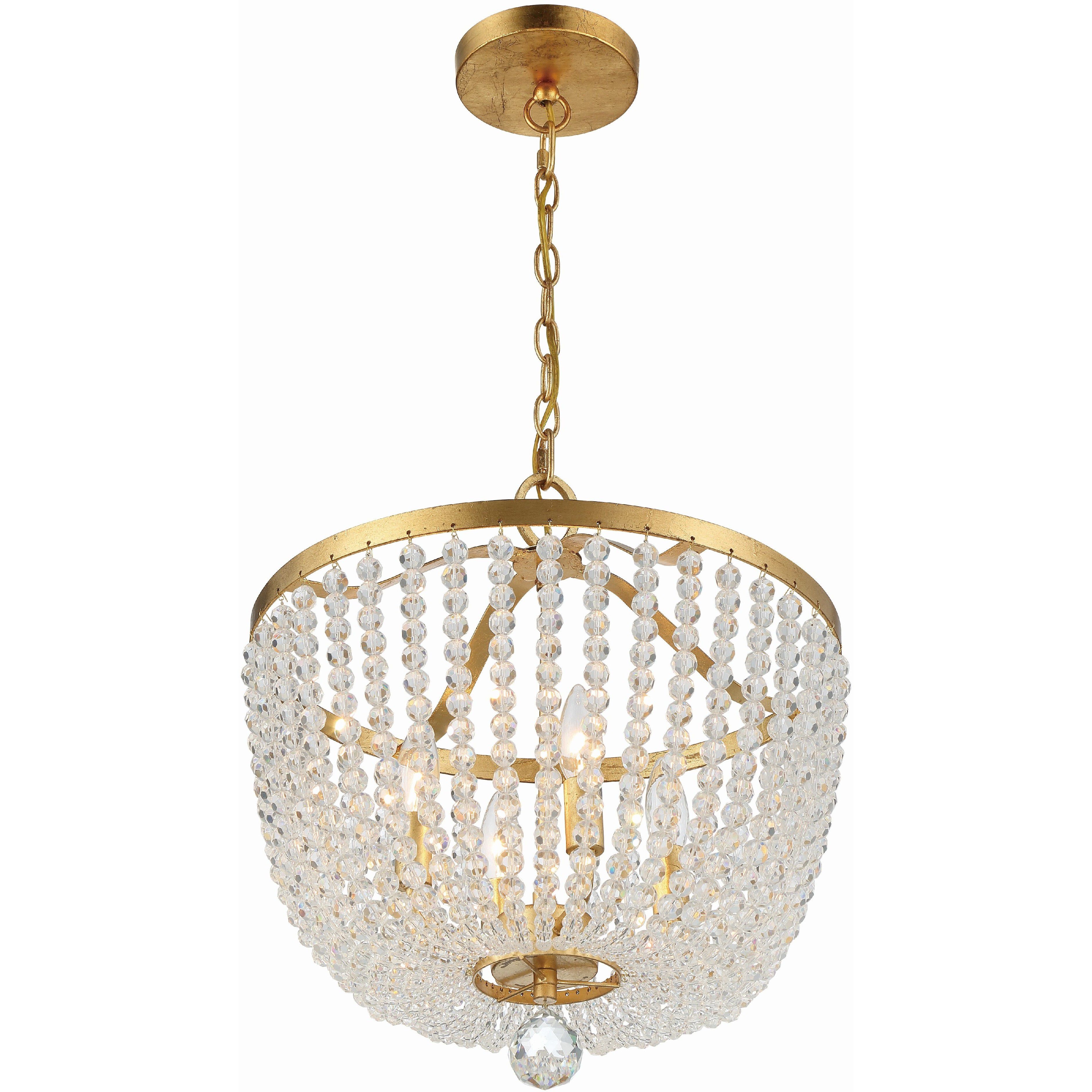Rylee 4 Light 16.5 inch Antique Gold Chandelier Ceiling Light