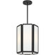 Leeds 3 Light 12 inch Matte Black Pendant Ceiling Light