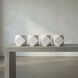 Polyhedron 4 X 4 inch Decorative Candle Holder in White, Set of 4
