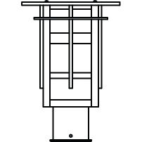 Finsbury 1 Light 8.5 inch Verdigris Patina Post Mount in White Opalescent