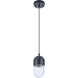 Pill 1 Light 4.25 inch Flat Black Mini Pendant Ceiling Light