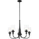 Homestead Melis 5 Light 26.5 inch Black Chandelier Ceiling Light