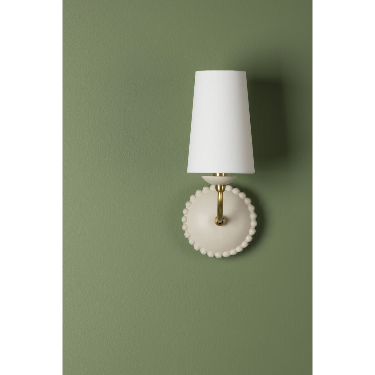 Rhea 1 Light Aged Brass/Ceramic Antique Ivory Wall Sconce Wall Light