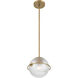 Luniva 1 Light 9 inch Legacy Brass Mini Pendant Ceiling Light